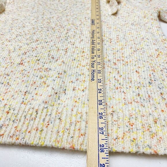 Universal Thread Confetti Ruffle Crew Neck Pullover Sweater Ivory Women's Sz 2X - Picture 11 of 12